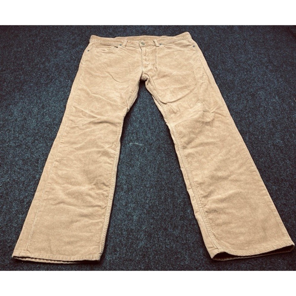 Polo Ralph Lauren Corduroy Pants Mens 36/32 Tan Straight Fit Cotton Trousers